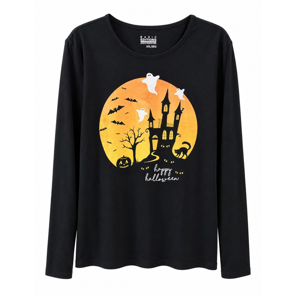 NWT Halloween Long Sleeve Graphic Tee Women's XXL‎
